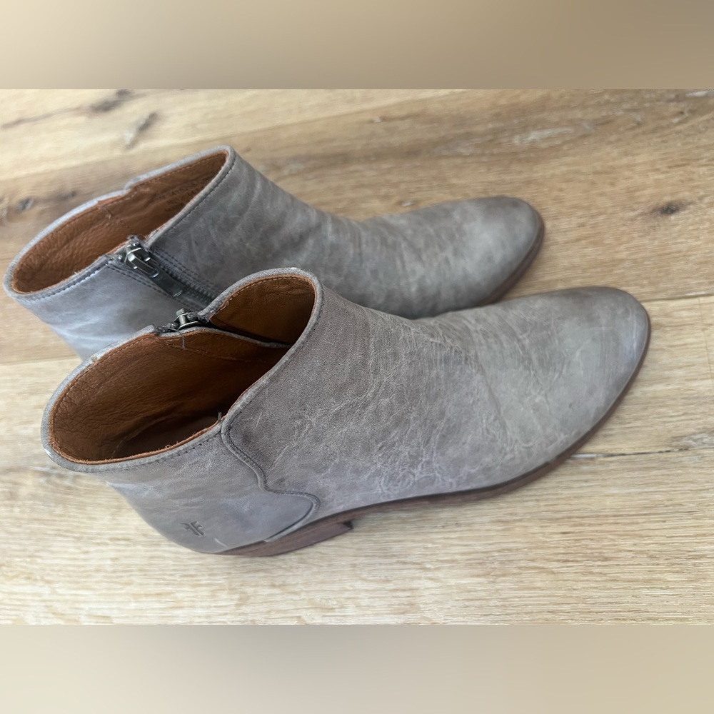 Frye Gray Heeled Boots